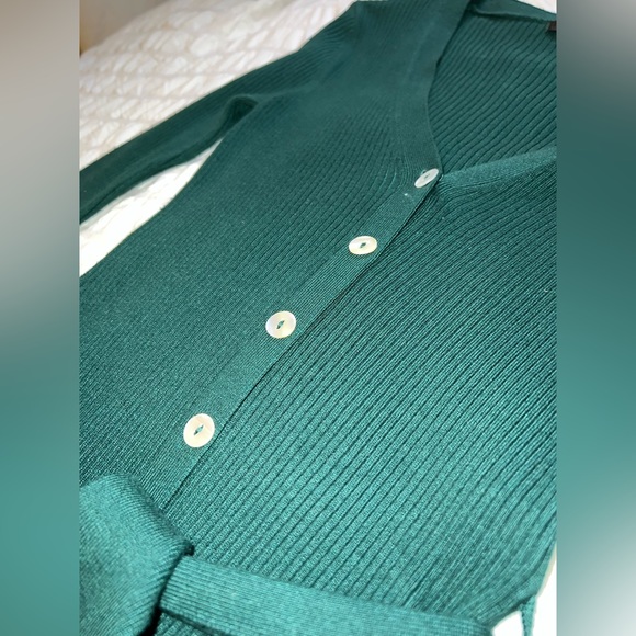 Long sleeve button down dress with belt - Picture 4 of 5